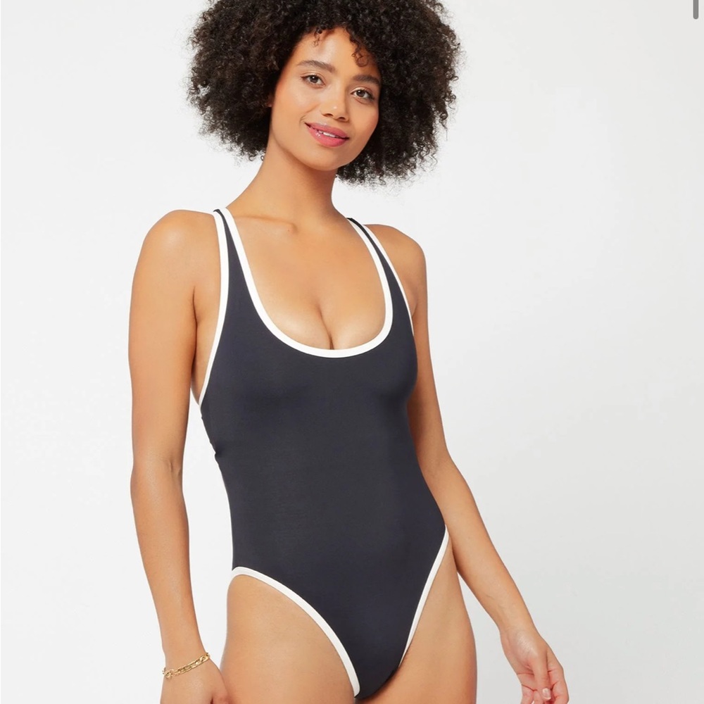L*Space Black and White One Piece Swimsuit